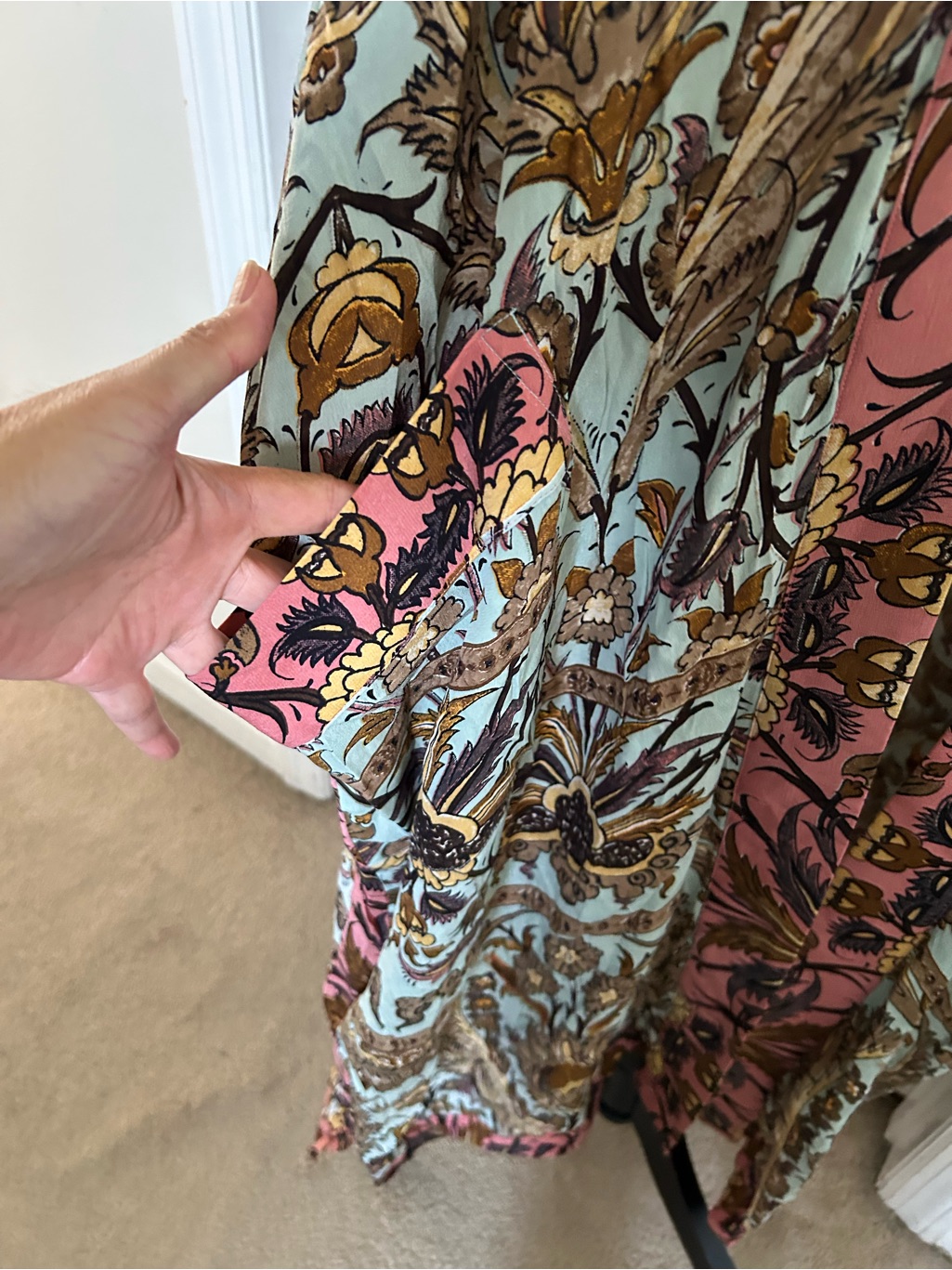 One Hundred Stars Decadent Aqua Long Kimono - One Size Fits All — image 4 of 8